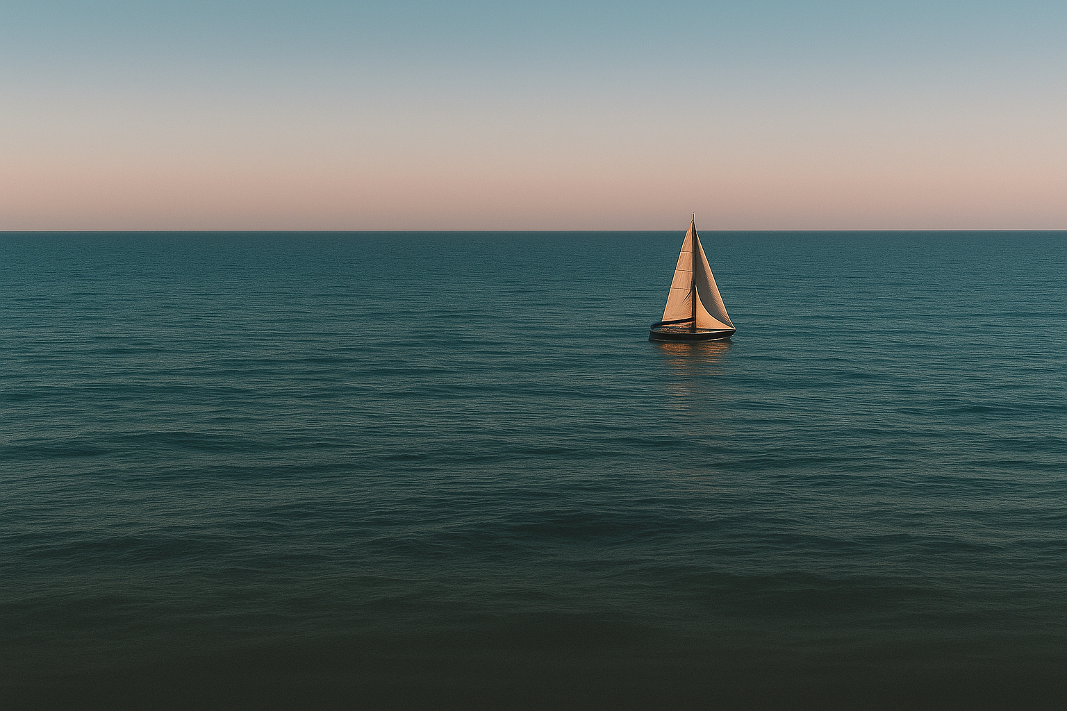 Mediterranean Sea with Sailboat